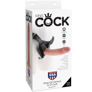 KING COCK - HARNESS COM PÃNIS NATURAL REALISTA 22,9 CM